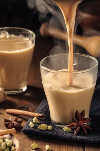 MASALA CHAI: cardamom, cinnamon, ginger, nutmeg